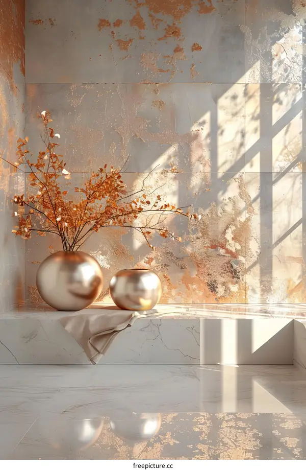 Modern Elegant Interior Design with Golden Accents