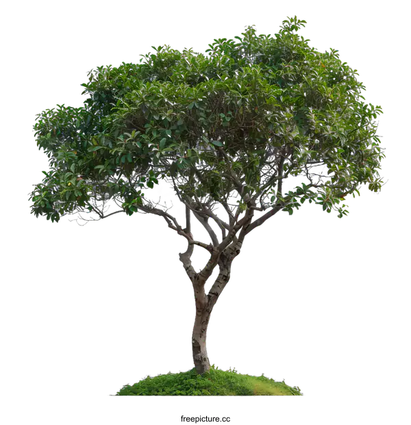 [Transparent Background PNG]Green Tree Isolated on White Background
