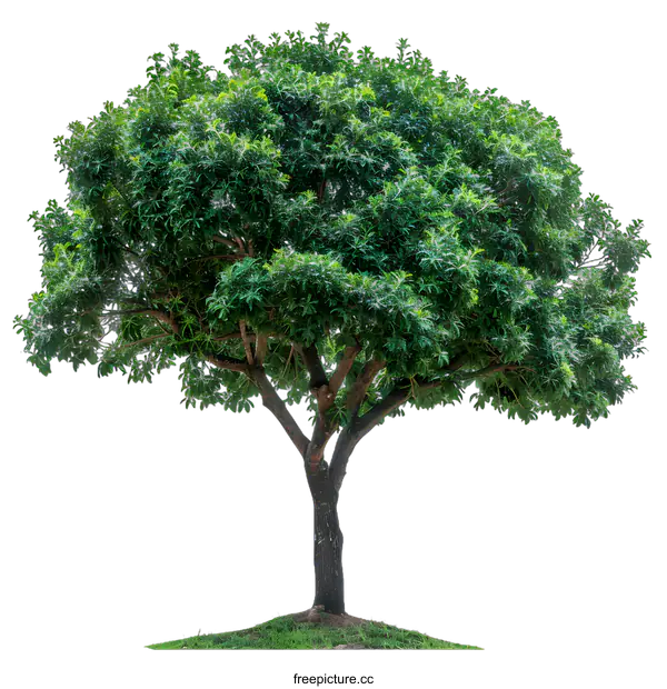 [Transparent Background PNG]Green Tree Isolated on White Background