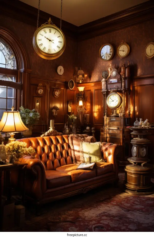 luxurious Victorian study room