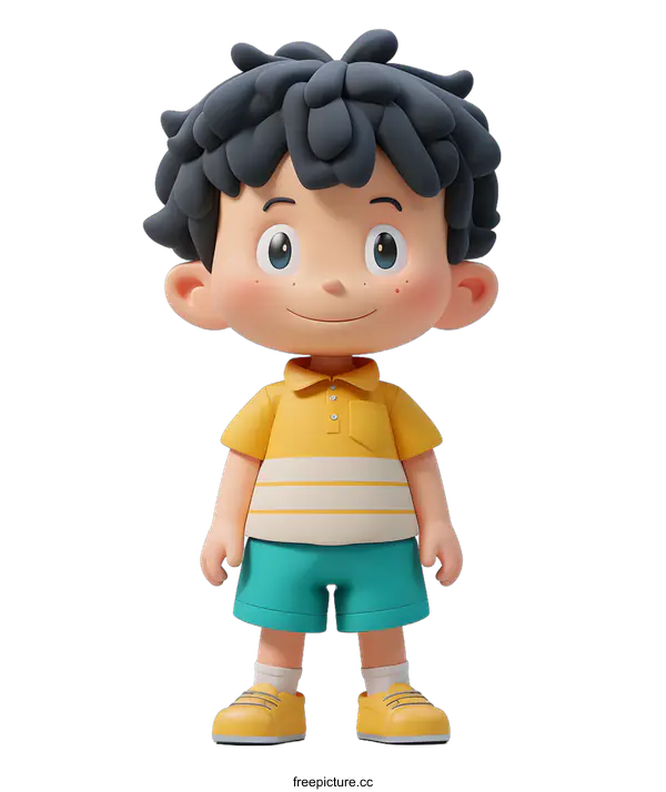 [Transparent Background PNG]Cute 3D Cartoon Boy Character Design