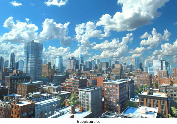 A Panoramic View of a Modern Cityscape