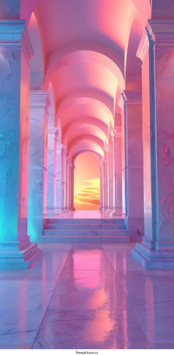 Pastel Dreamy Archway Corridor