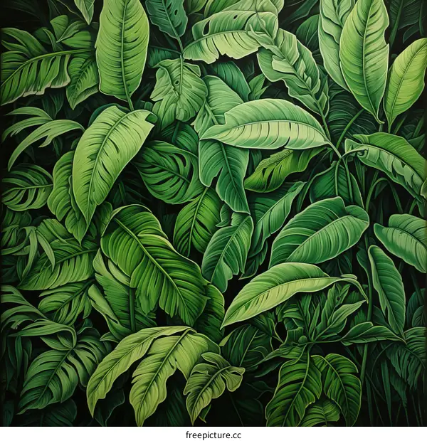 Tropical Plants with Vibrant Foliage