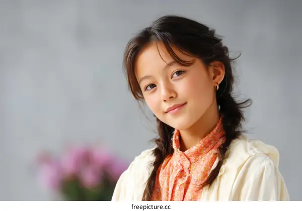 Portrait of a Beautiful Asian Girl