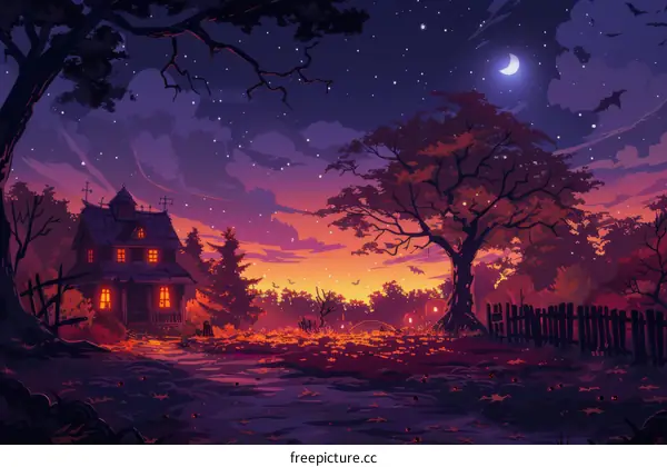Spooky Halloween Night Haunted House