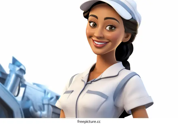 Cheerful Young Gas Station Attendant