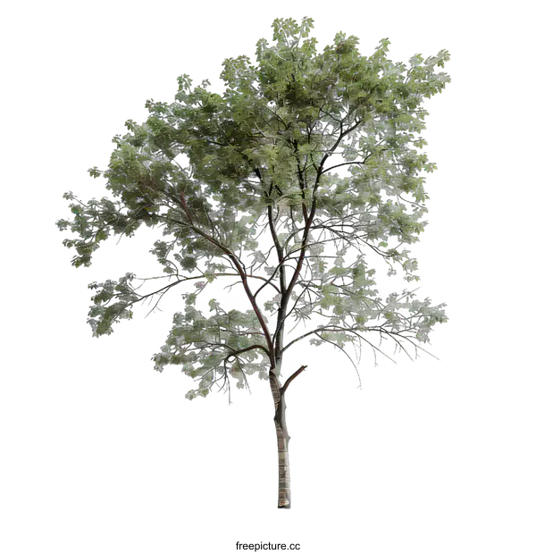 [Transparent Background PNG]Green Tree Isolated on White Background