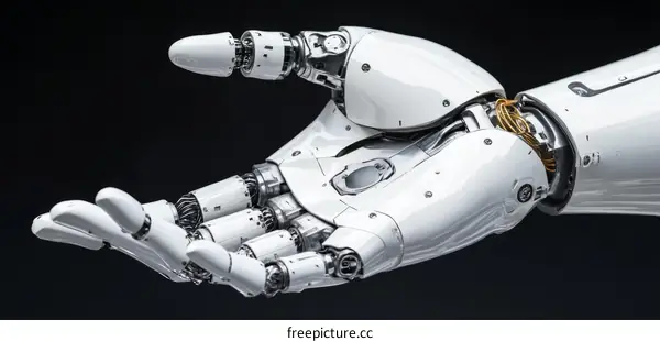 Futuristic Robotic Hand Design Illustration