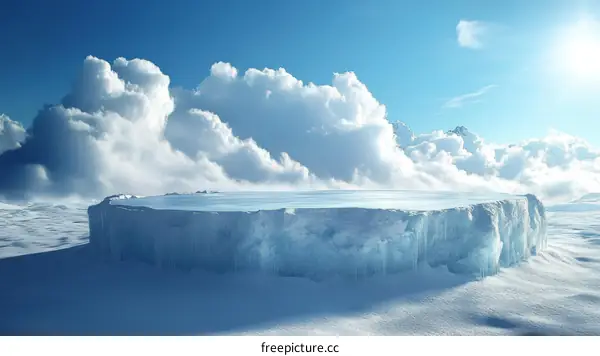 Ice Plateau Landscape Illustration