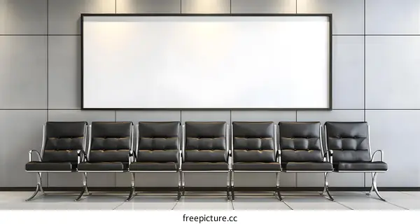 Modern Interior Design with Black Chairs and White Frame