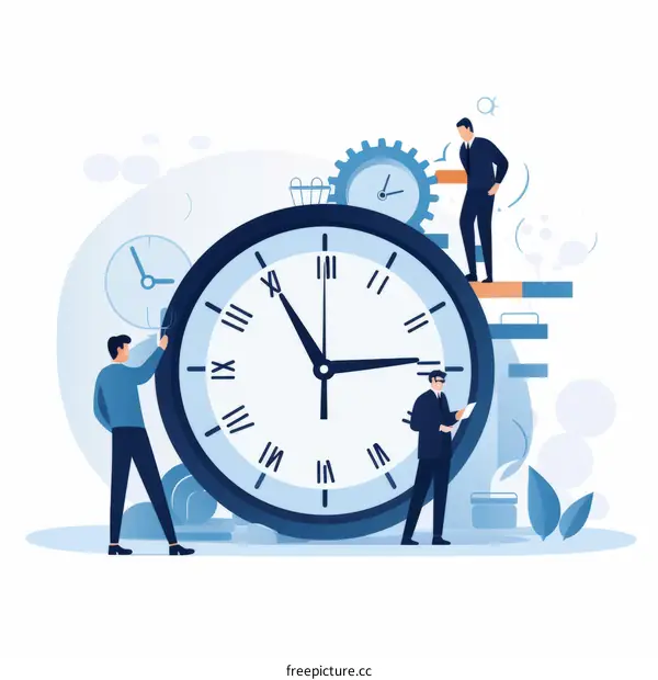 Business Professionals Collaborating on Effective Time Management