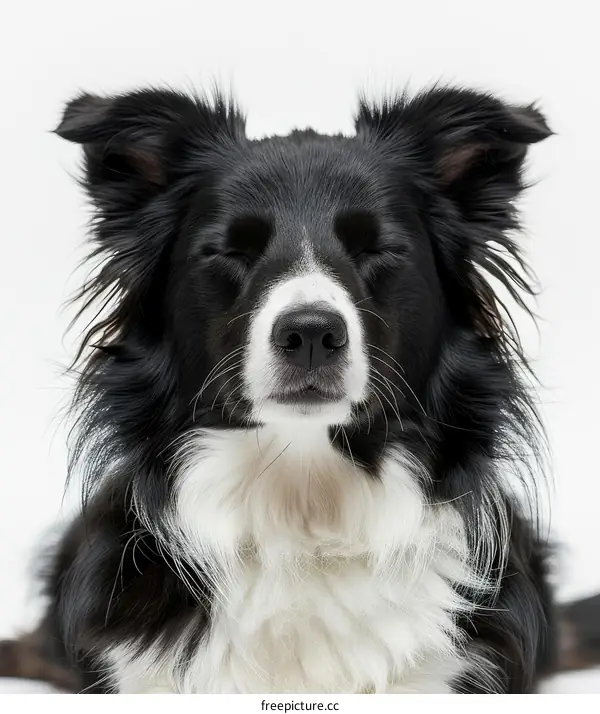 Border Collie Dog Resting with Eyes Closed