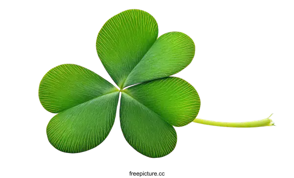 [Transparent Background PNG]Close Up of a Lucky Shamrock Leaf