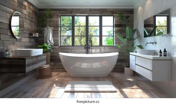 Modern Farmhouse Bathroom Interior Design