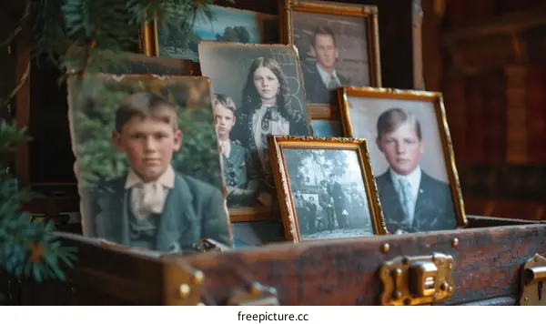 A collection of old family photos