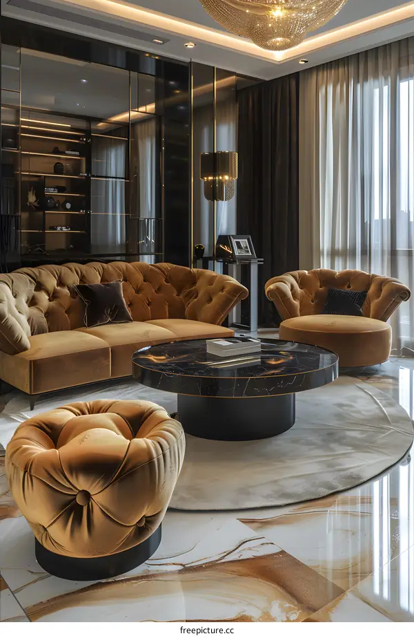 Living room of luxury apartment