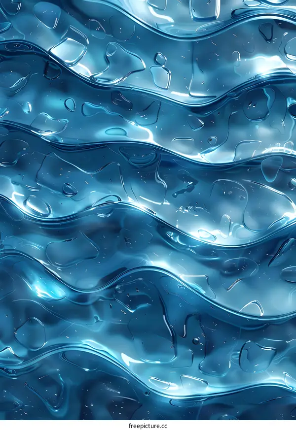 Blue liquid ripples