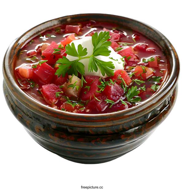 [Transparent Background PNG]Borscht is a soup made from beets