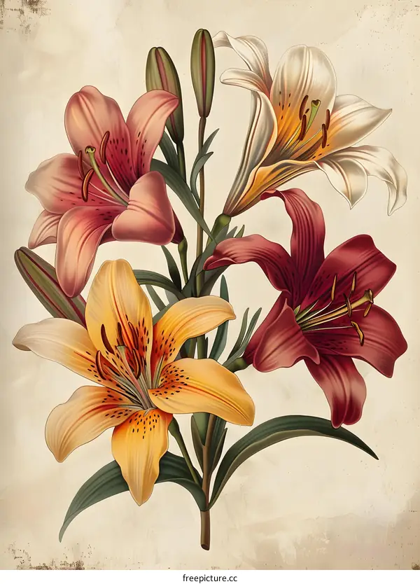 Three lilies