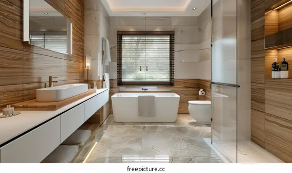 Modern Luxury Bathroom Design Illustration