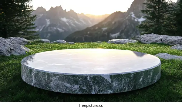 Nature Outdoor Stone Platform Display