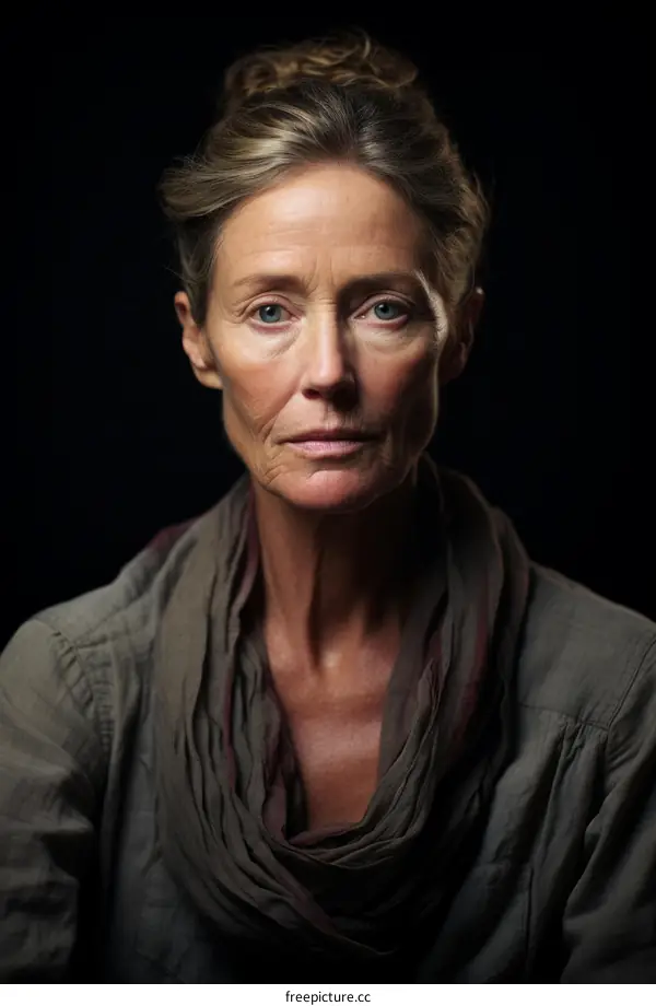 Portrait of a Thoughtful Older Woman