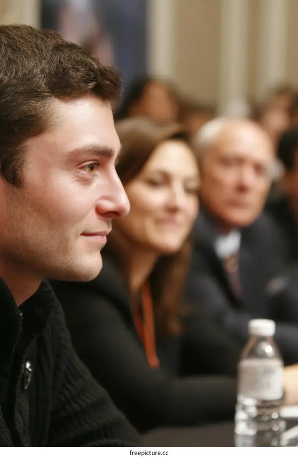 Press Conference Attendees at a Formal Event