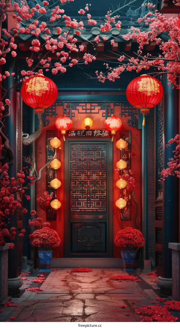 Festive Chinese Style Gate Decoration