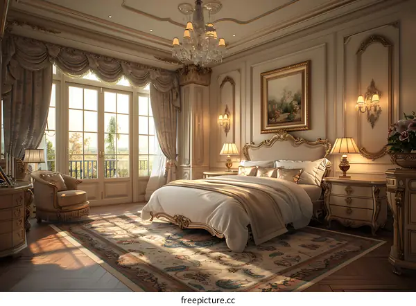 European-style luxury bedroom