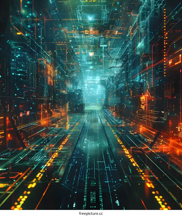 Futuristic Cityscape Digital Art