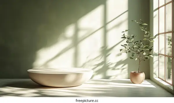 Modern Minimalist Studio Interior Scene