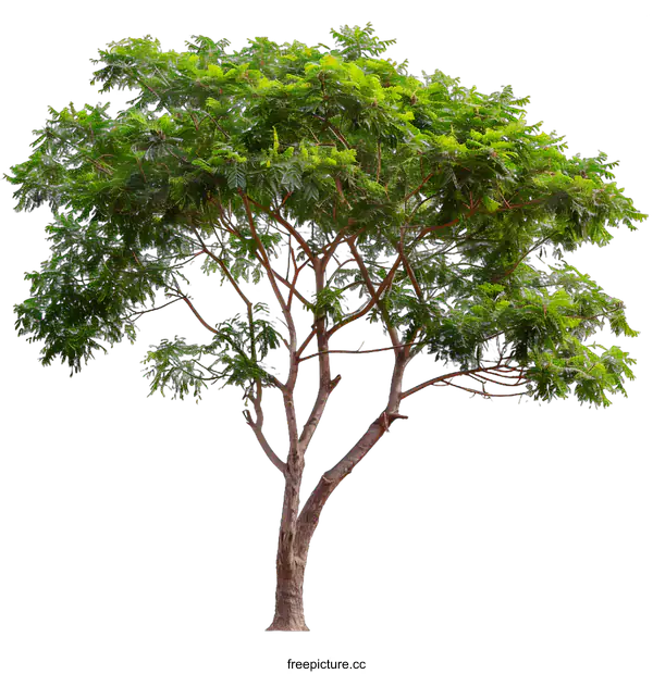 [Transparent Background PNG]Green Tree Isolated On White Background