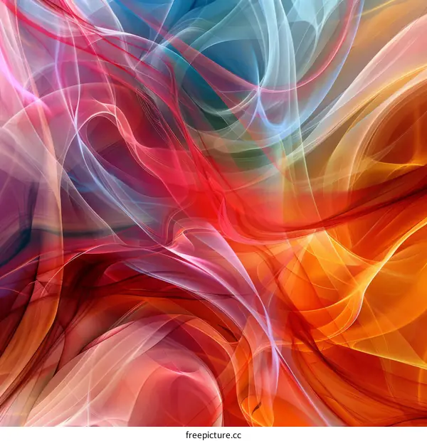 Abstract Colorful Background with Smooth Lines