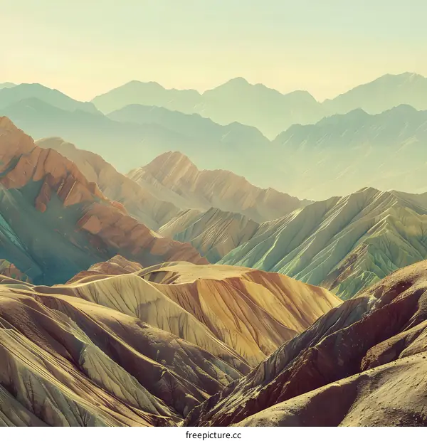 Colorful Mountain Landscape in the Desert