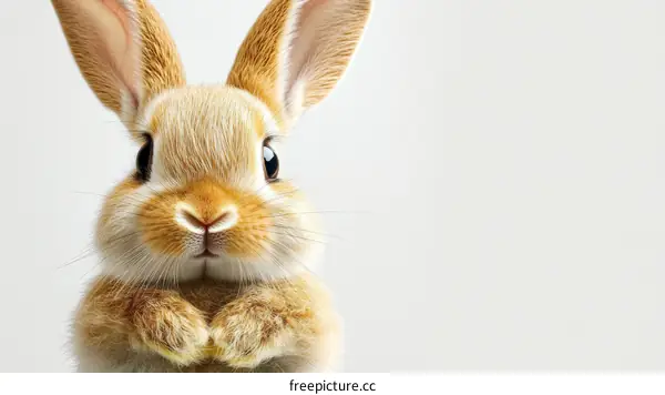 Adorable Baby Bunny Close-Up Portrait