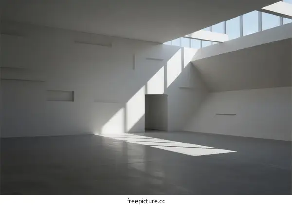 A Bright and Minimalist Interior Space with Natural Light