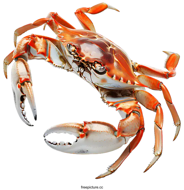 [Transparent Background PNG]Live Dungeness Crab on White Background