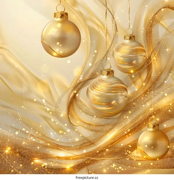 Golden Christmas decorations