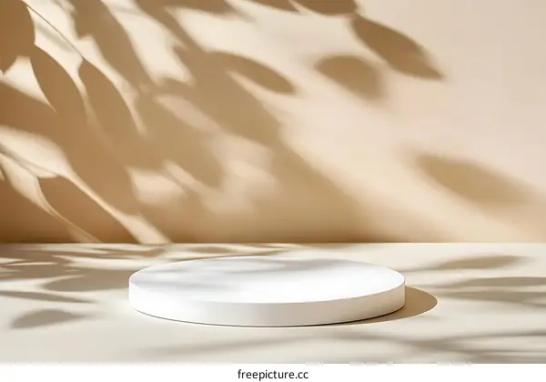 Beige Background Minimalist Display Pod
