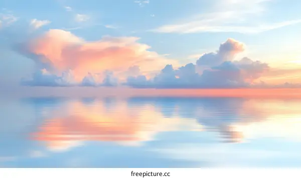 A Peaceful Sky Reflection on Calm Water