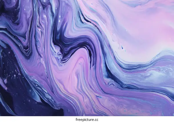 Abstract Fluid Art with Purple and Violet Hues