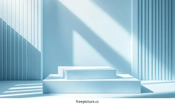 Modern Light Blue Minimalist Product Display