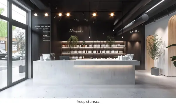 The interior of a modern retail store