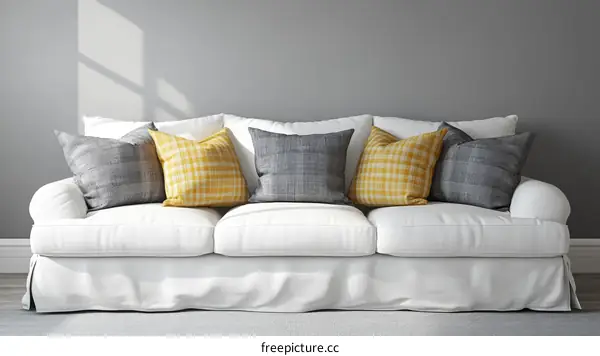 Modern Living Room Sofa with Cushions