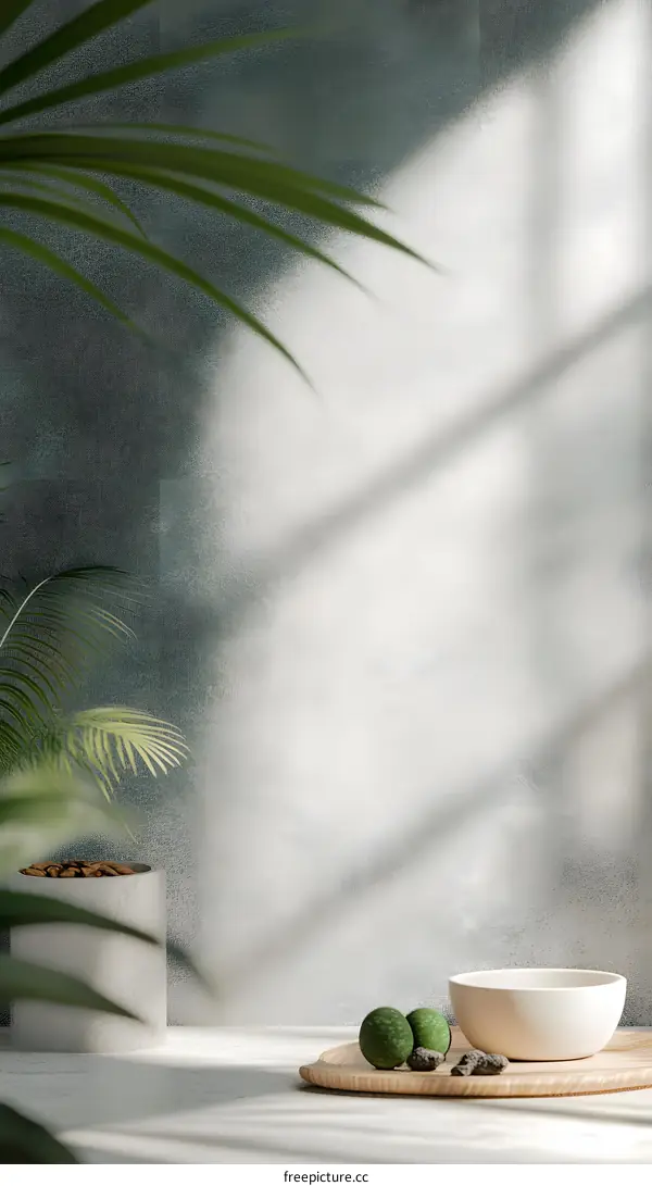 Minimalist Green and White Interior Design