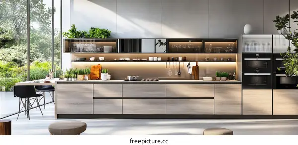 Modern Kitchen Design with Ample Natural Light