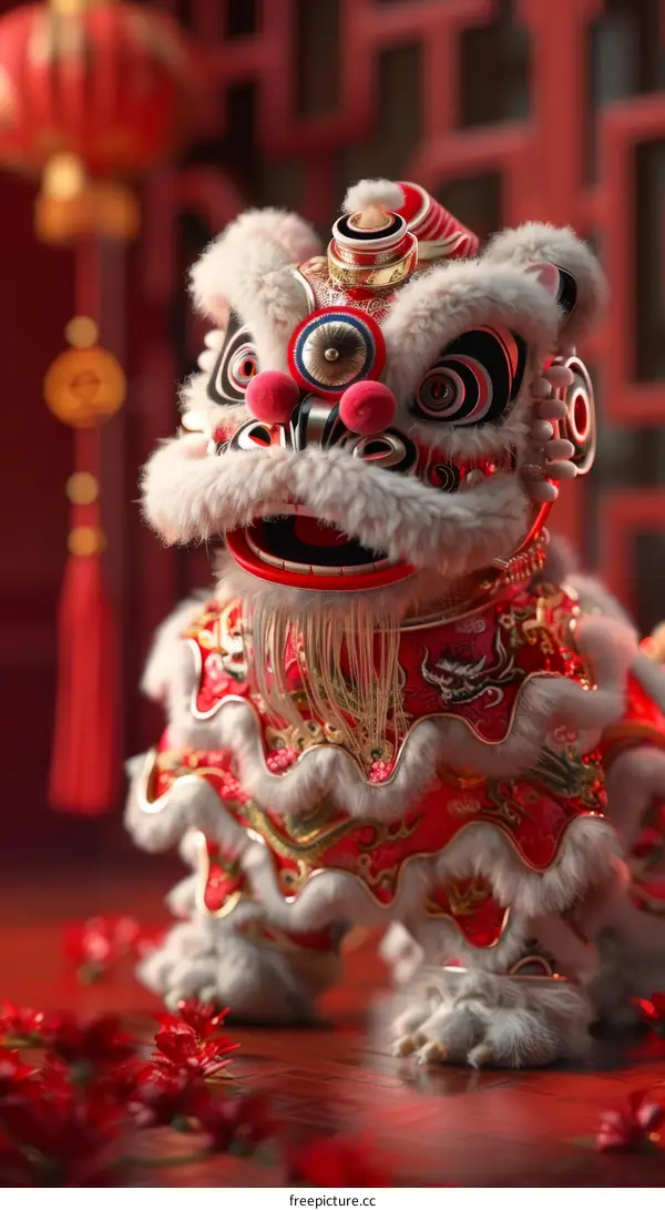 Chinese Lion Dance Performance