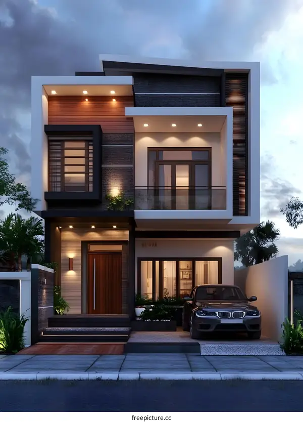 Modern Minimalist Two Story House Design
