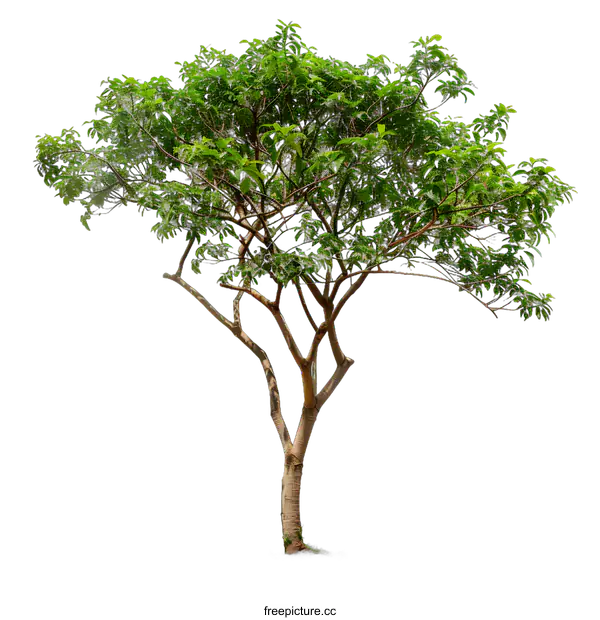 [Transparent Background PNG]Green Tree Isolated on White Background